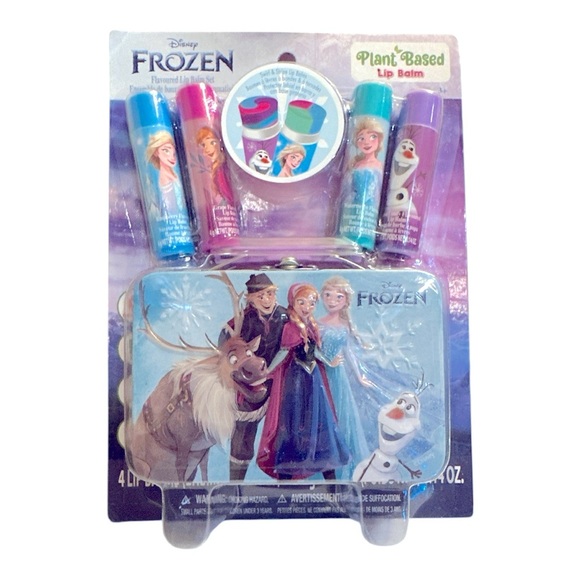Disney Frozen Elsa & Anna Lip Balm Set – 4 Flavors + Collectible Tin - Picture 2 of 3